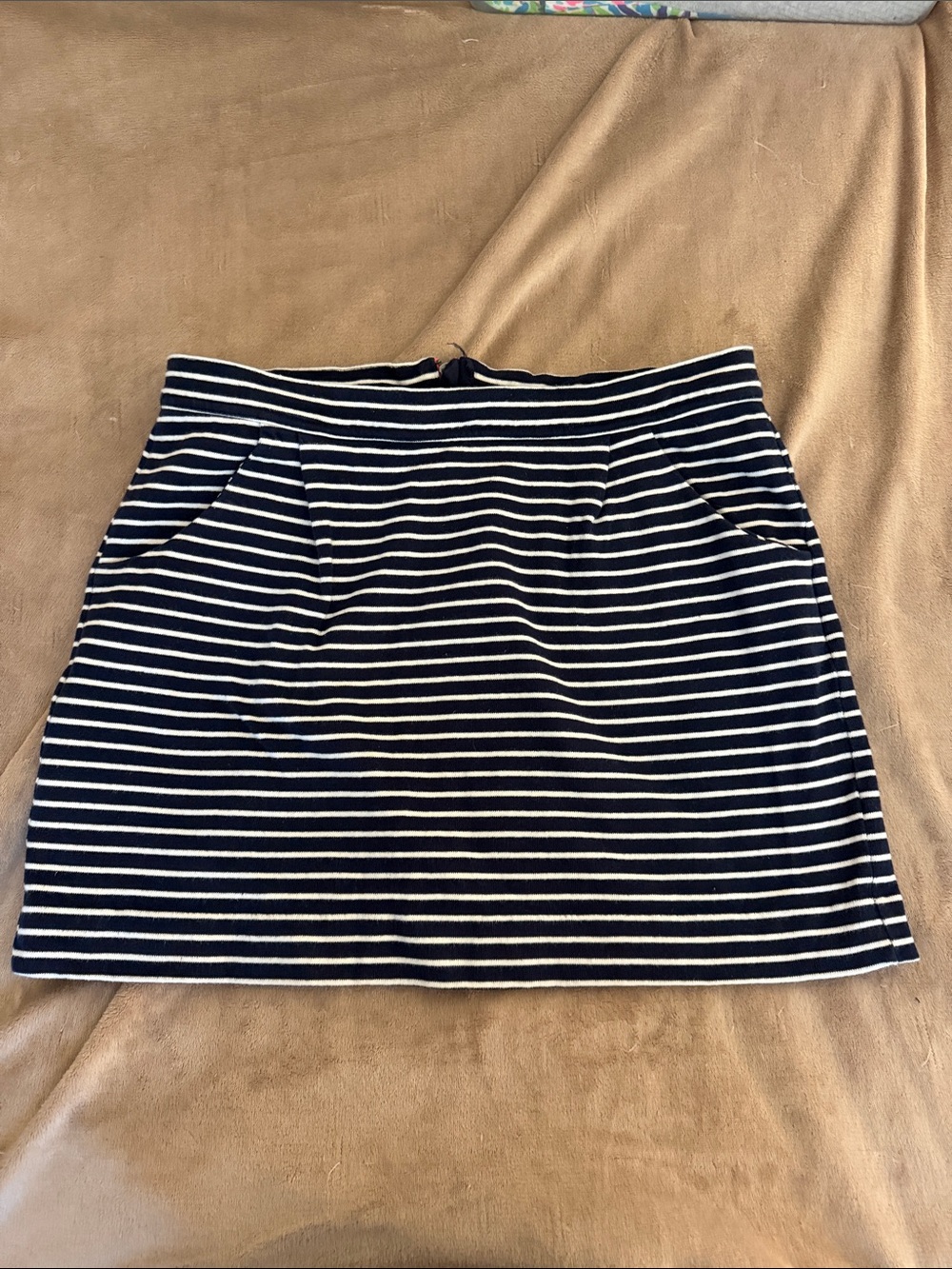 GAP Navy and White Striped Mini Skirt